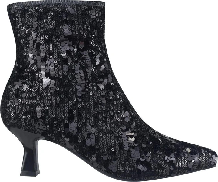 Impo Women's Nidia Sequin Kitten Heel Pointed Toe Ankle Booties - Image 2