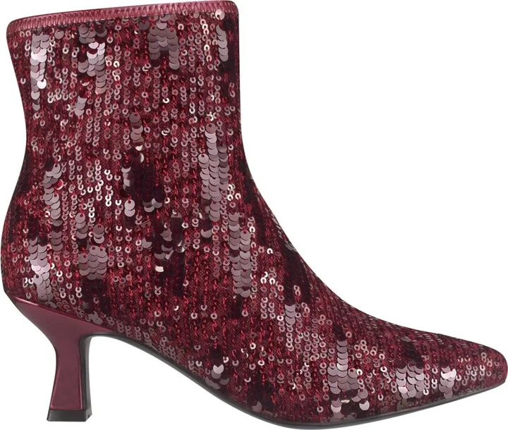 Impo Women's Nidia Sequin Kitten Heel Pointed Toe Ankle Booties - Image 8