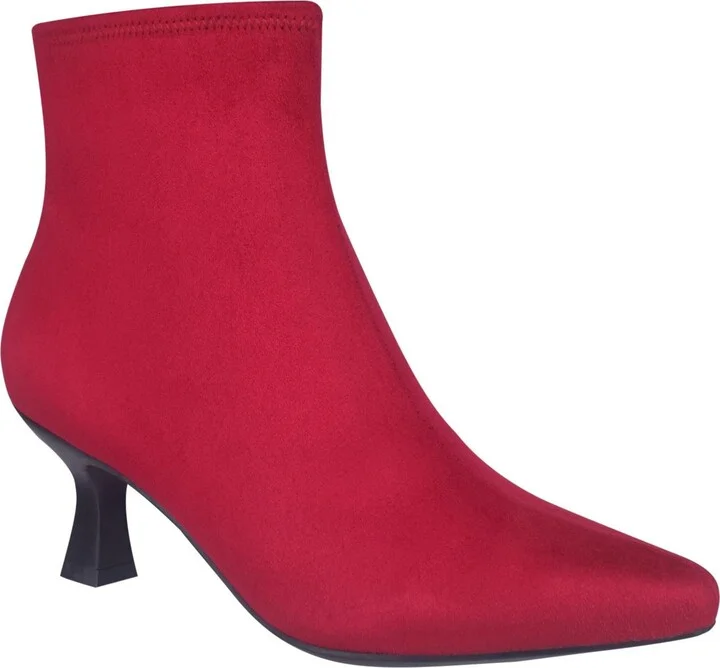 Impo Women's Nidia Stretch Kitten Heel Pointed Toe Ankle Booties