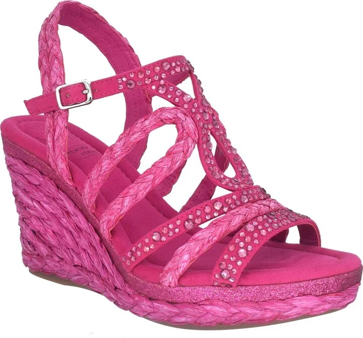 Impo Women's Omalia Raffia Platform Wedge Sandals