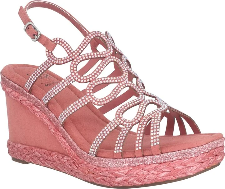 Impo Women's Orleans Raffia Platform Wedge Sandals