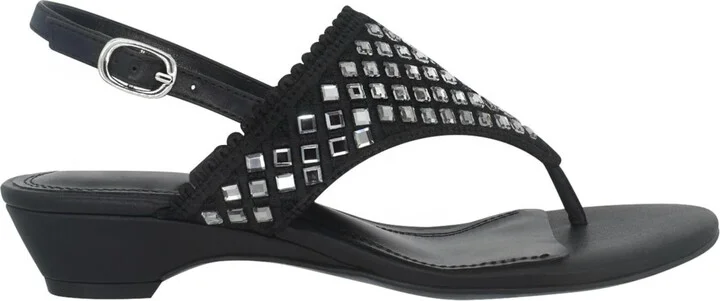 Impo Women's Roxee Embellished Thong Sandals - Black, Smoke - Image 2