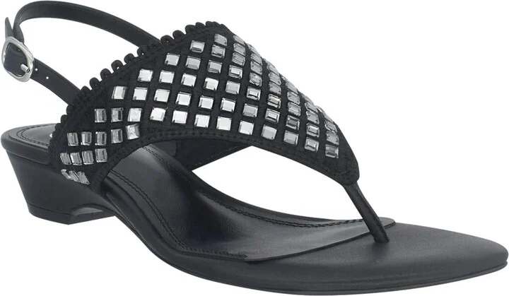 Impo Women's Roxee Embellished Thong Sandals - Black, Smoke