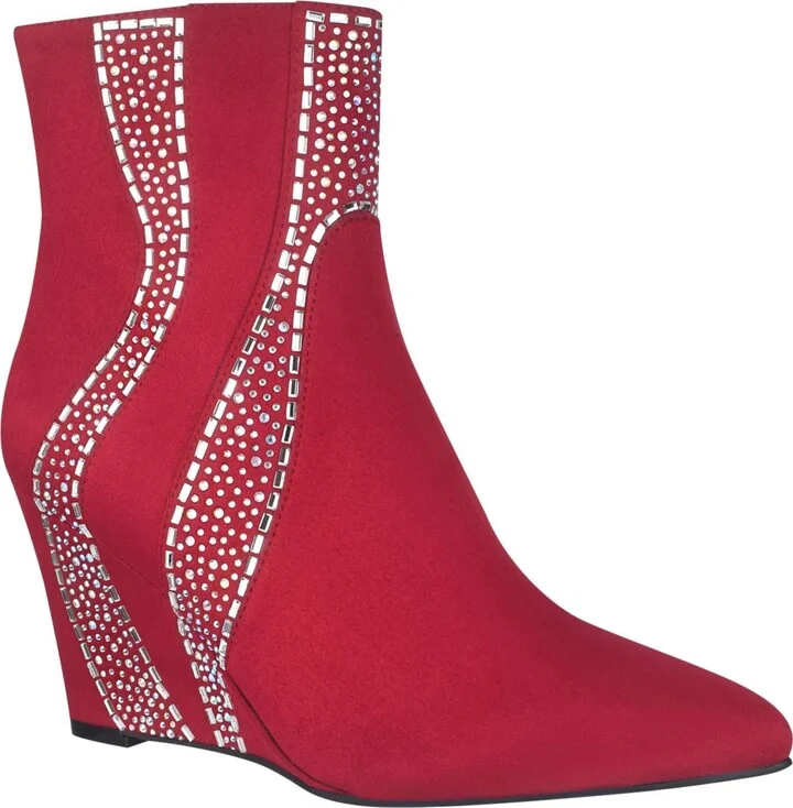 Impo Women's Temple Memory Foam Wedge Booties
