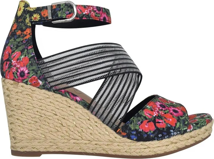 Impo Women's Tizane Platform Wedge Sandals - Black, Bright Multi - Image 2
