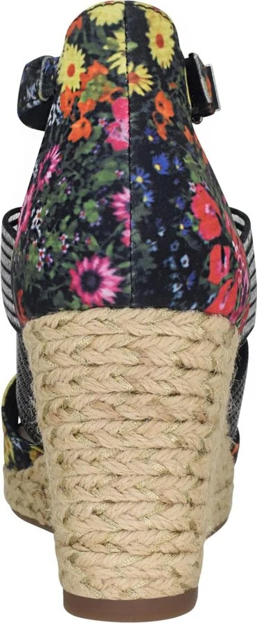Impo Women's Tizane Platform Wedge Sandals - Black, Bright Multi - Image 3
