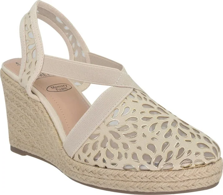 Impo Women's Tuccia Laser Cut Platform Wedge Sandals