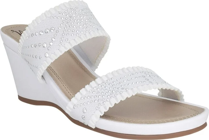 Impo Women's Verbena Embellished Stretch Wedge Sandals
