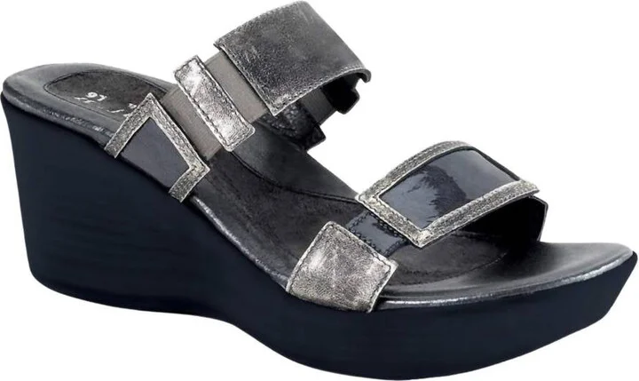 Impulse Treasure Wedge Sandal In Metal Grey