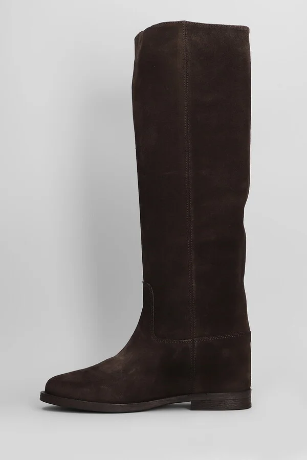 In Dark Brown Suede - Image 3