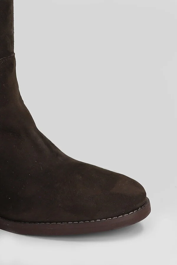 In Dark Brown Suede - Image 5