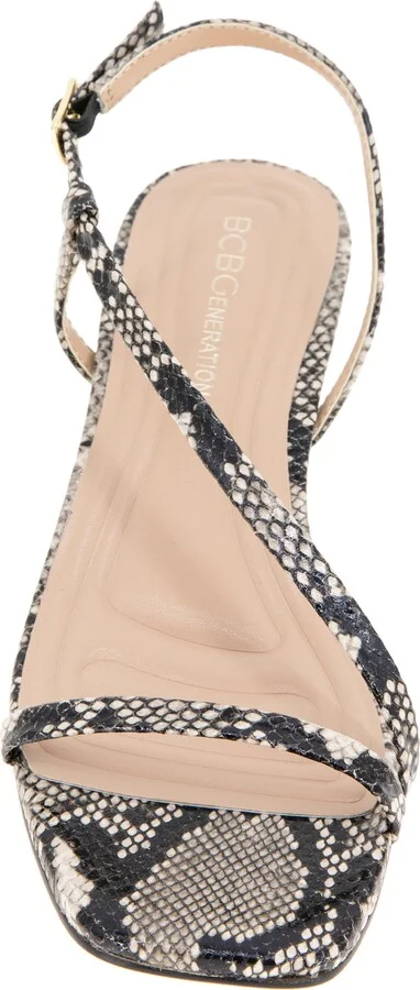 Inaya Snakeskin Embossed Sandal - Image 3