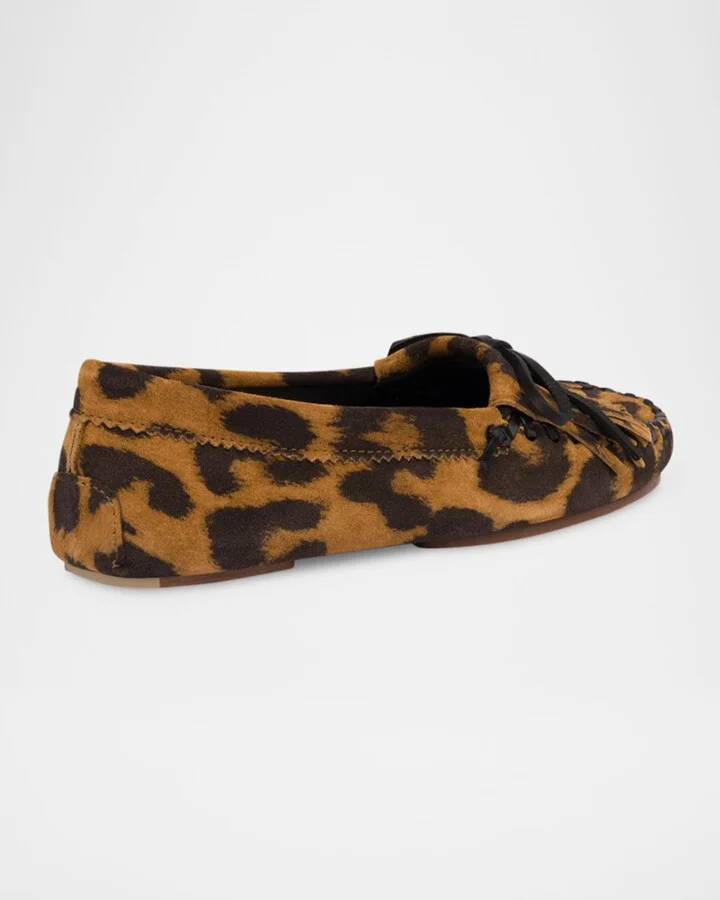 Indiana Leopard Fringe Mocassin Loafers - Image 6