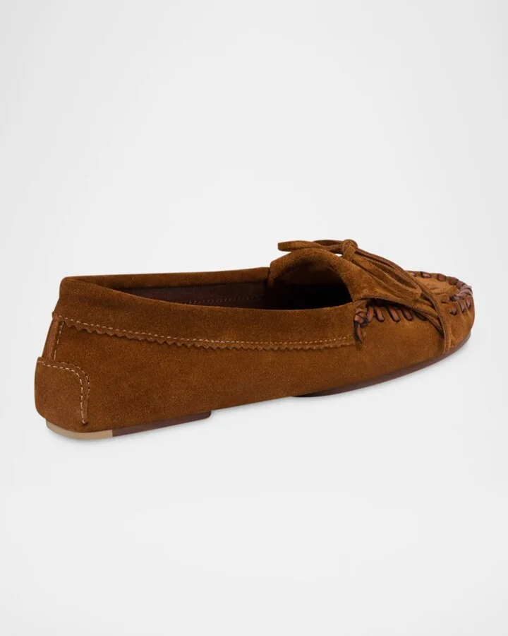 Indiana Suede Fringe Mocassin Loafers - Image 2