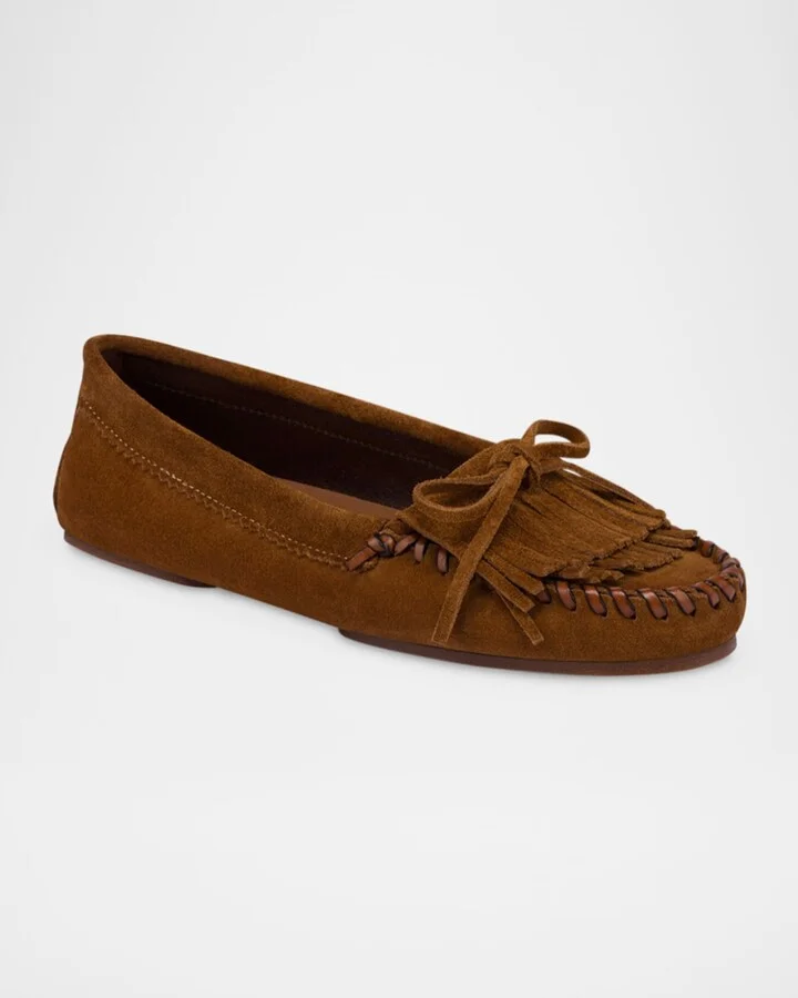 Indiana Suede Fringe Mocassin Loafers - Image 4
