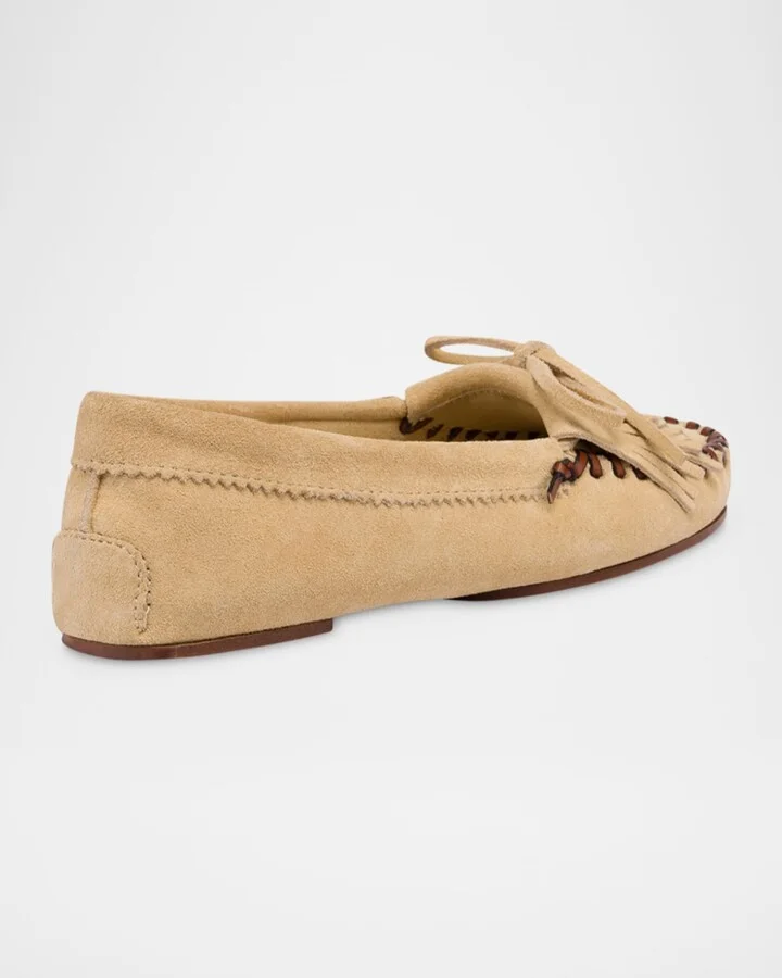 Indiana Suede Fringe Mocassin Loafers - Image 2