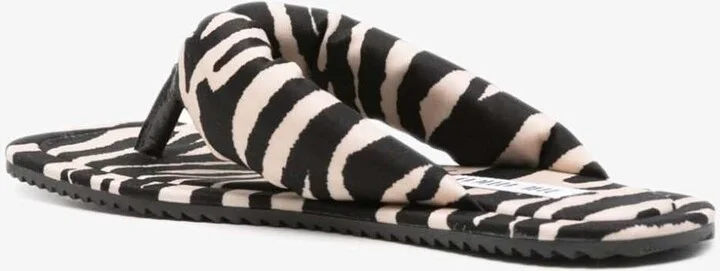 Indie Zebra Print Flat Thong Sandals - Image 2