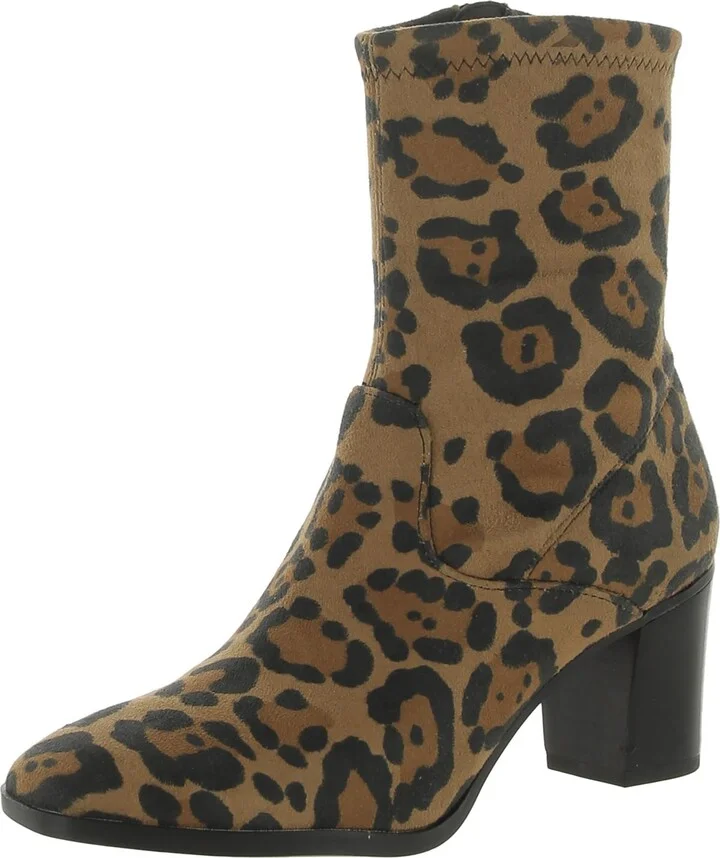 Indigo Womens Faux Leather Square Toe Ankle Boots