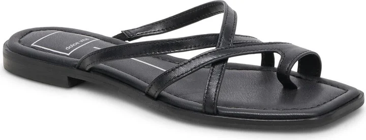 Indigo Womens Toe Loop Leather Flip-Flops