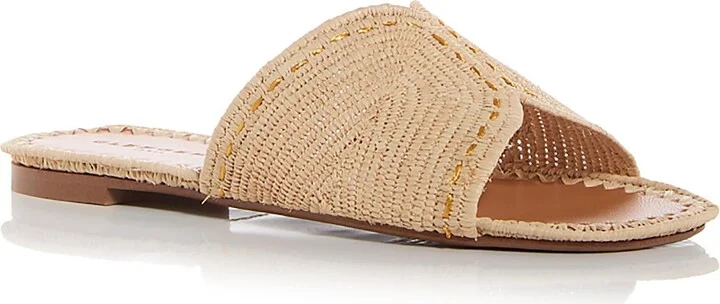 Ineni Womens Woven Manmade Slide Sandals