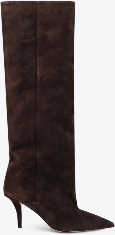 Ines 75 Reverse Knee-High Suede Boots