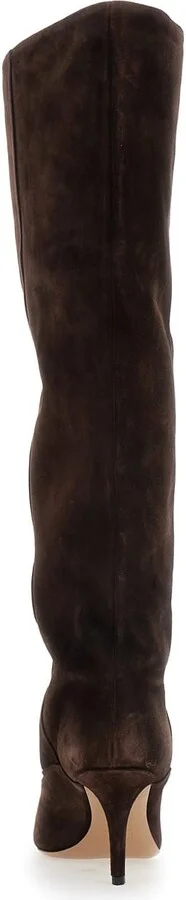 'ines' Brown Boots With High Stiletto Heel In Suede Woman - Image 4