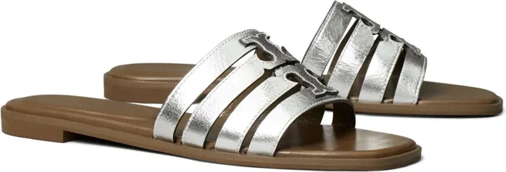 Ines cut-out leather slides - Image 2