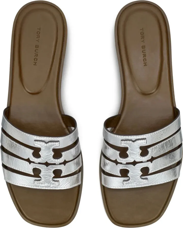Ines cut-out leather slides - Image 3
