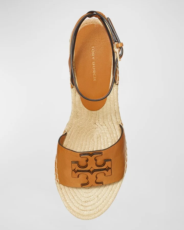 Ines Leather Double T Espadrilles - Image 3