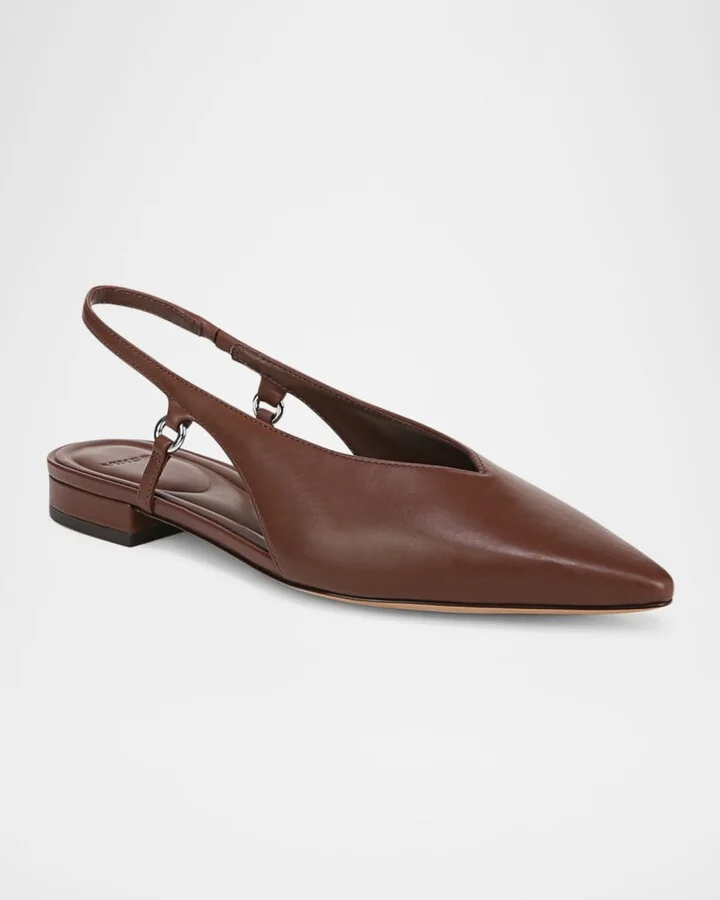 Ines Leather Slingback Ballerina Flats - Image 5