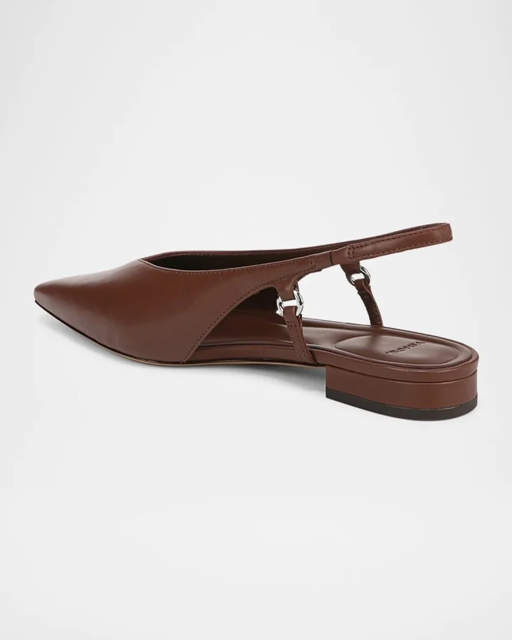 Ines Leather Slingback Ballerina Flats - Image 6