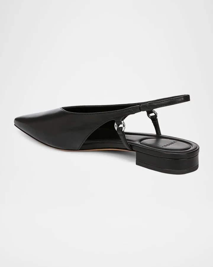 Ines Leather Slingback Ballerina Flats - Image 7
