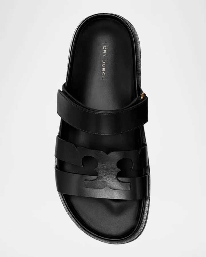 Ines Leather Triple-Band Sport Mule Sandals - Image 2
