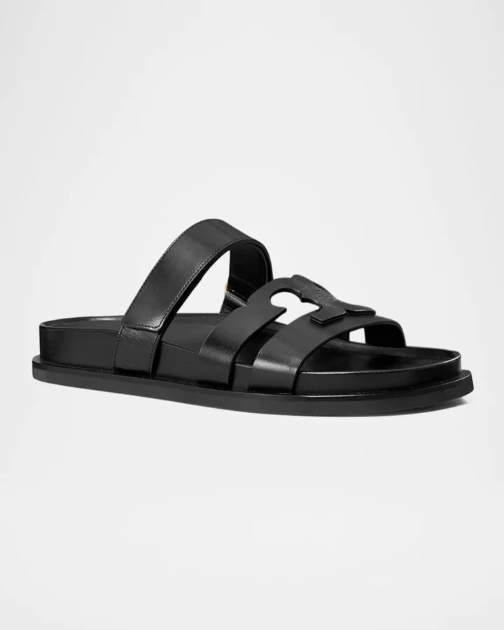 Ines Leather Triple-Band Sport Mule Sandals - Image 3