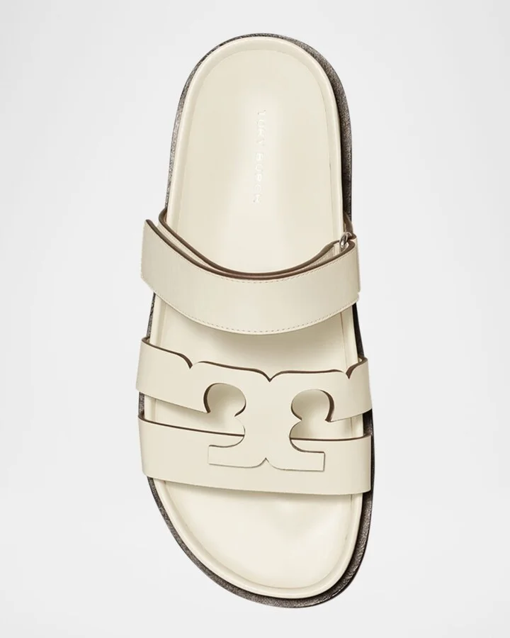 Ines Leather Triple-Band Sport Mule Sandals - Image 6