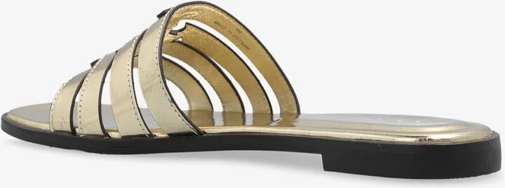 Ines Metallic Flat Slides - Image 2