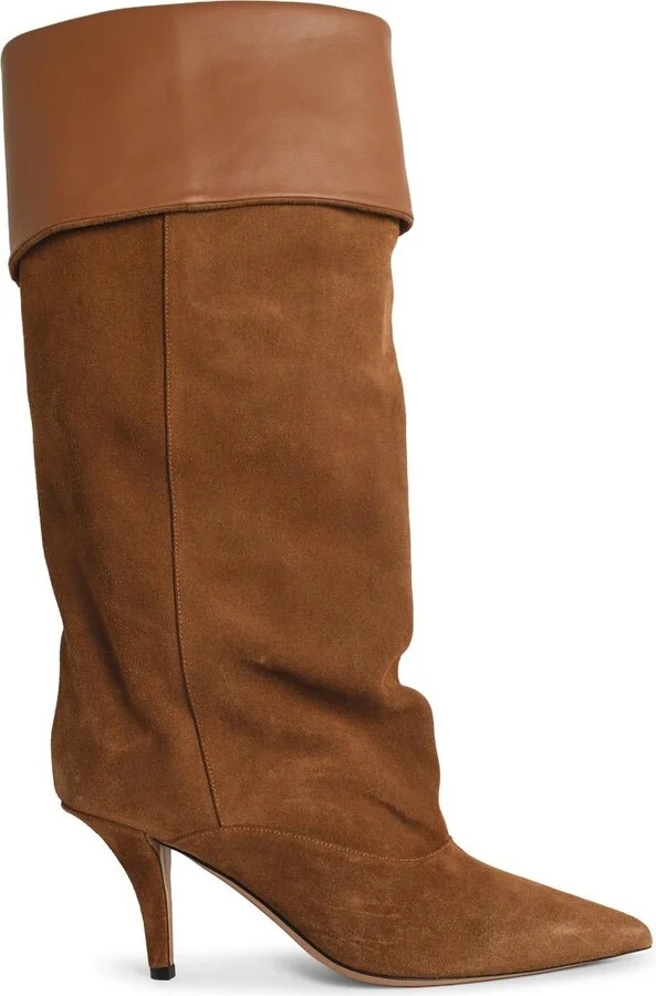 'ines Reverse 75' Suede Cognac Boots