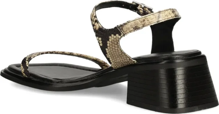 Ines snakeskin block-heel sandals - Image 4