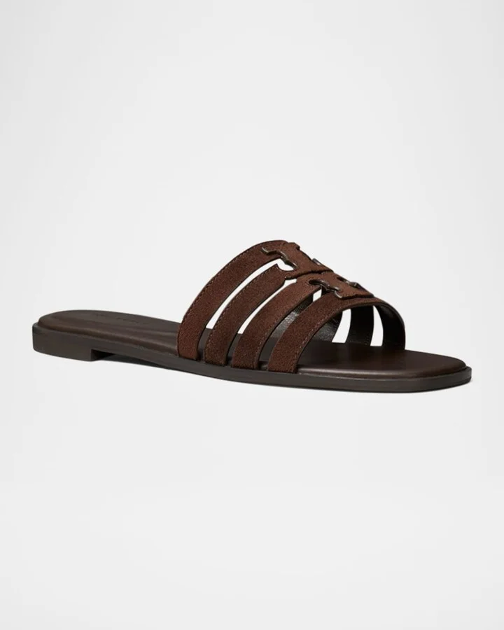 Ines Suede Cage Slide Sandals - Image 4