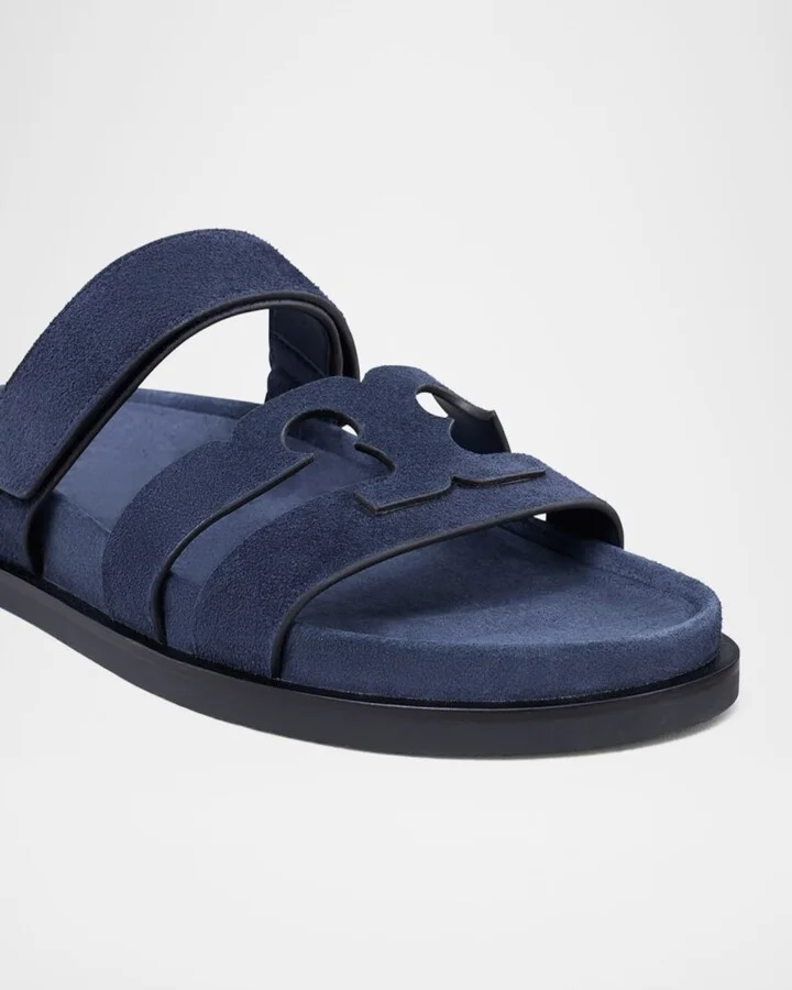 Ines Suede Triple-Band Sport Mule Sandals - Image 9