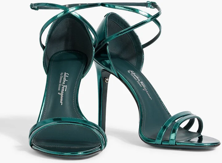 Ines X5 mirrored-leather sandals - Image 2