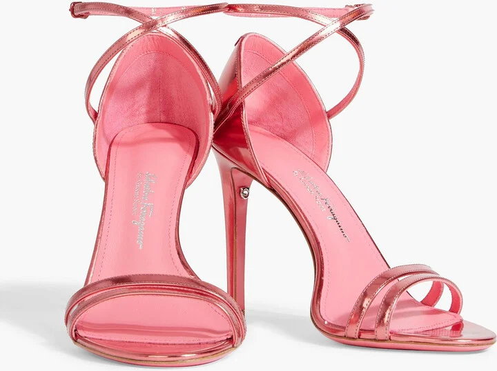 Ines X5 mirrored-leather sandals - Image 5