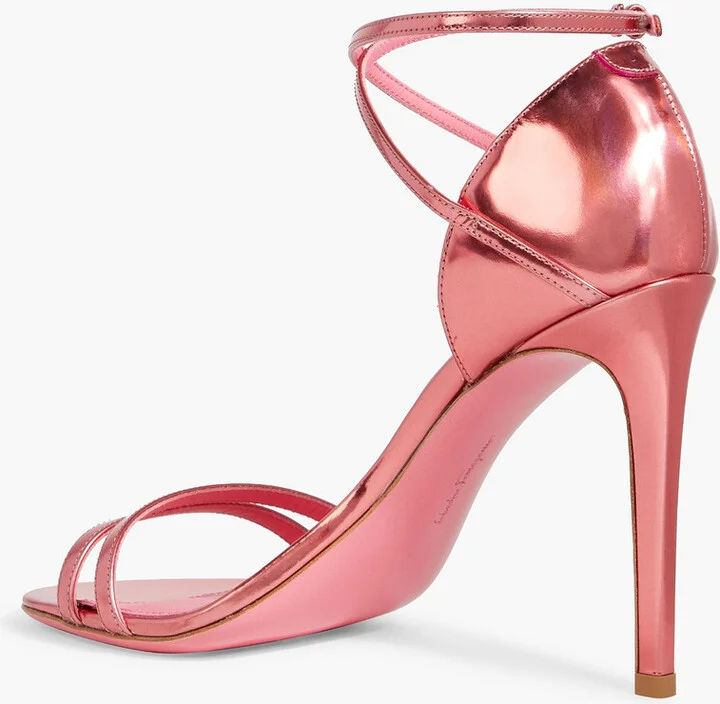 Ines X5 mirrored-leather sandals - Image 6