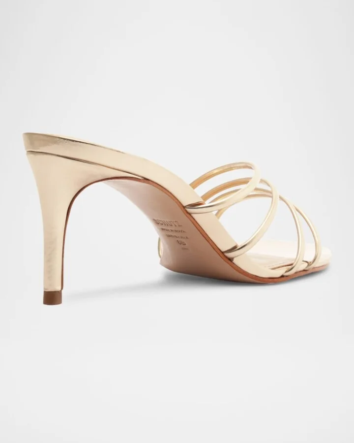 Inez Strappy Metallic Slide Sandals - Image 2