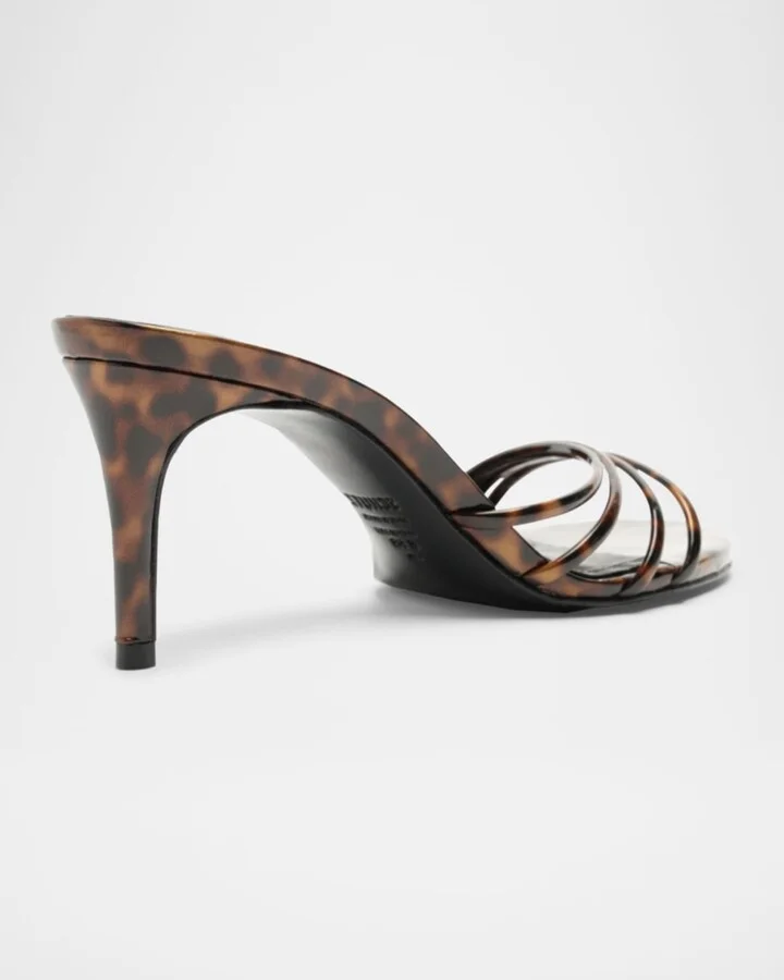 Inez Strappy Tortoise Slide Sandals - Image 3