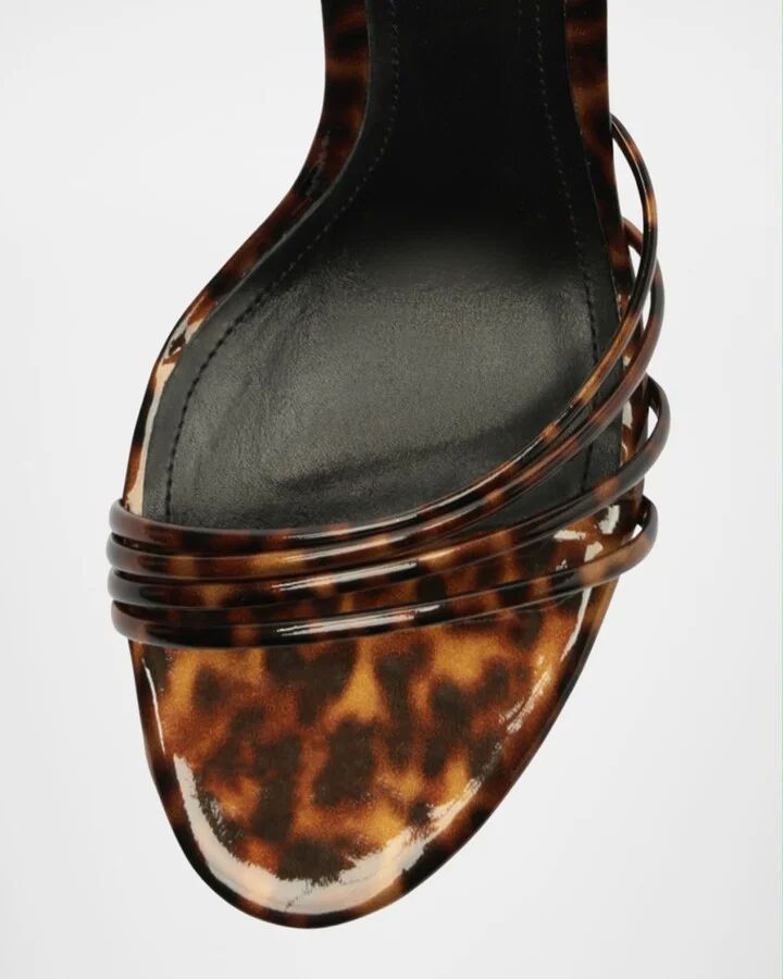 Inez Strappy Tortoise Slide Sandals - Image 4