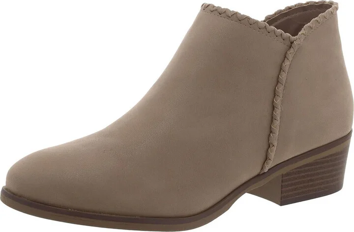 INEZ Womens Faux Suede Round toe Ankle Boots