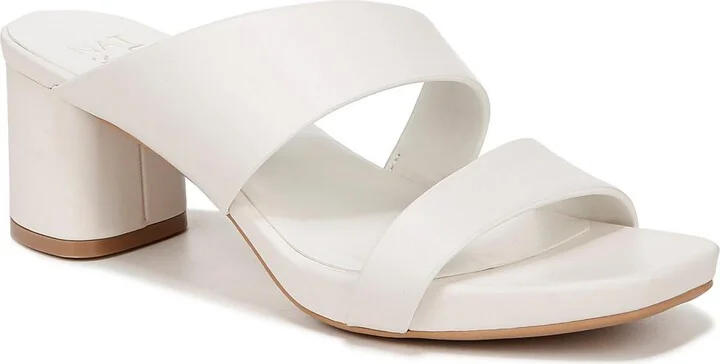 Inez Womens Leather Square Toe Block Heel
