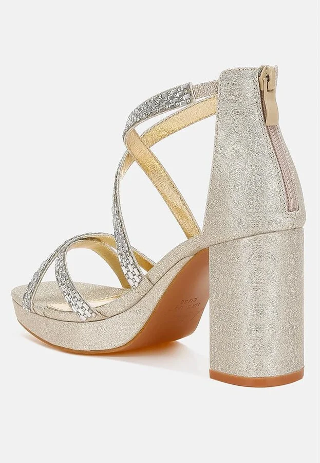 Infatuated Rhinestones Embellished Strappy Sandals - Image 9
