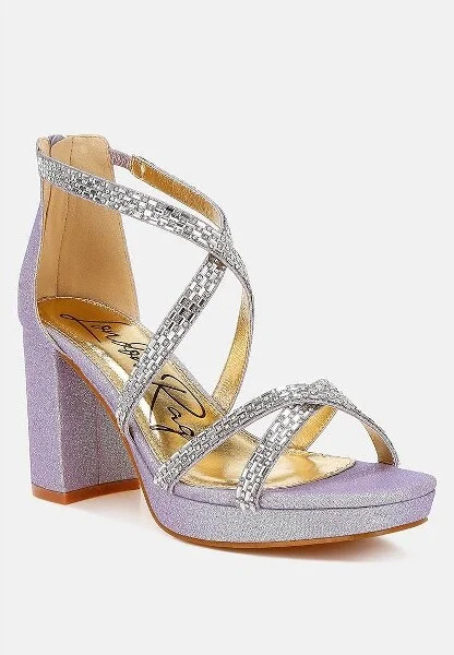 Infatuated Rhinestones Embellished Strappy Sandals Women - Image 4